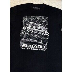 Subaru Rally Team USA Racing Black Shirt USA Made Size Medium